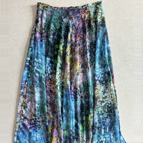 Topshop Blurry Watercolor Floral Maxi Skirt ASO Miranda Kerr - Picture 9 of 12